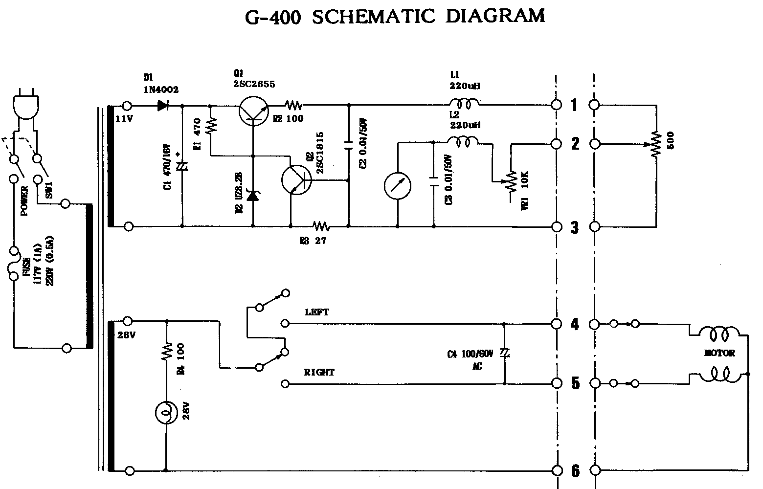 Yaesu G-400 Antenna Rotator Controller antenna rotor wiring diagram 